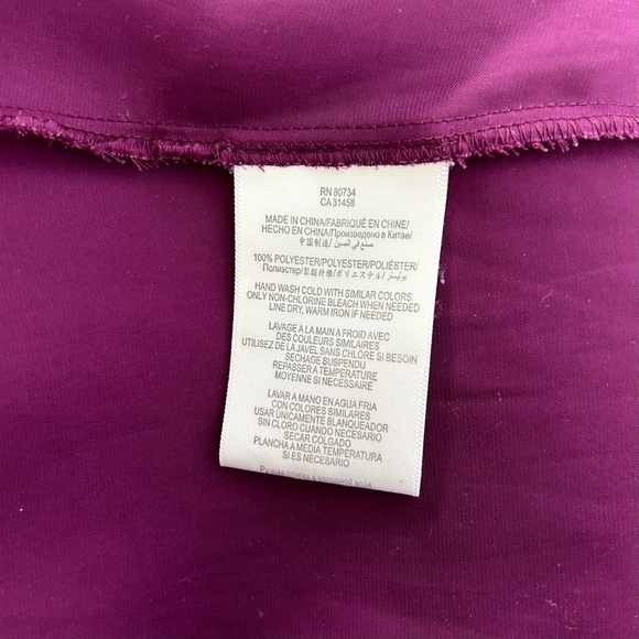 BCBGeneration Mauve Asymmetrical Flowy Satin Cami Top XS - Picture 6 of 6